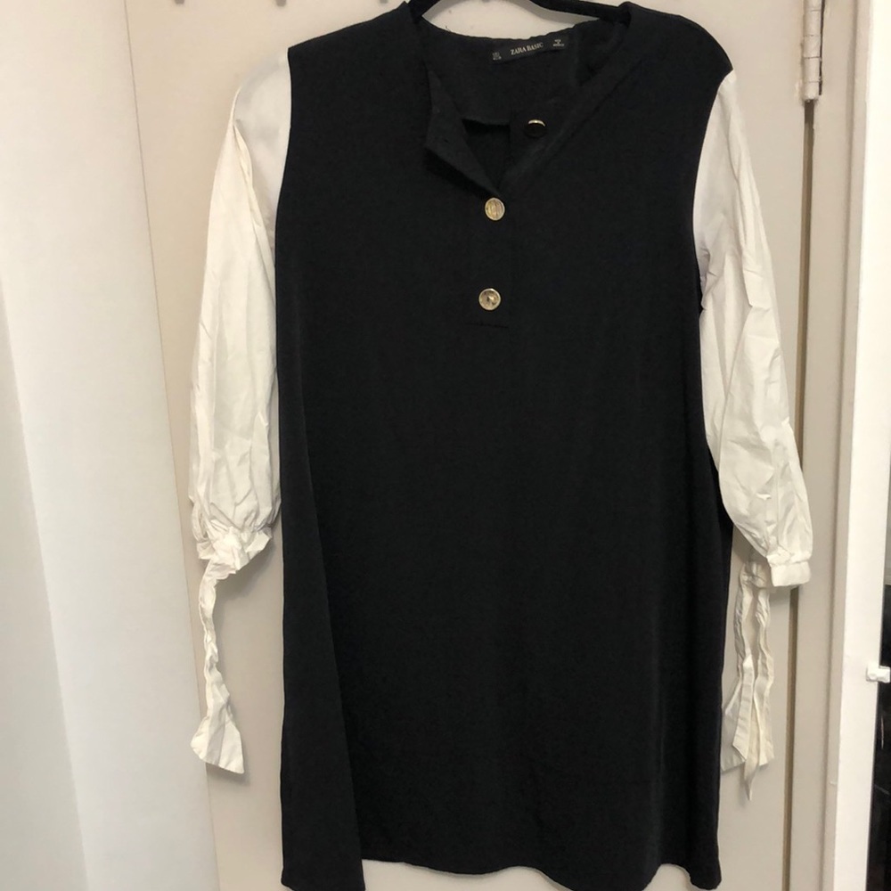 Zara Black and White Mini Dress